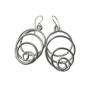 Silver Tone Aluminum Earrings
