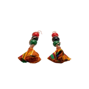 Kente Cloth Beaded Earrings